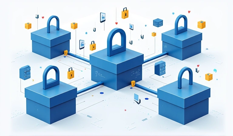 データの安全な共有を示すイラスト