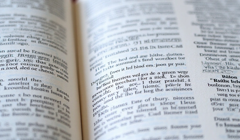 抽象的な辞書または百科事典。知識の整理を示すイラスト。